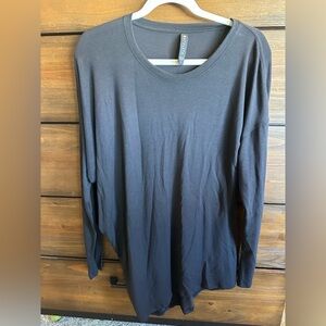 Athleta black asymmetrical Long Sleeve Top